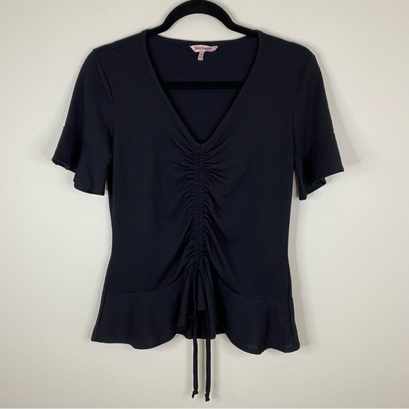 Juicy Couture Black Flowy Medium Shirt - Picture 1 of 10